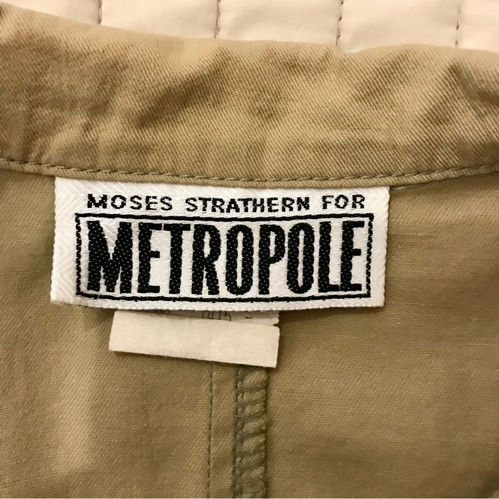 Vintage Metropole Boxy Short Sleeve Shirt in Khaki. Size M. - Picture 9 of 11